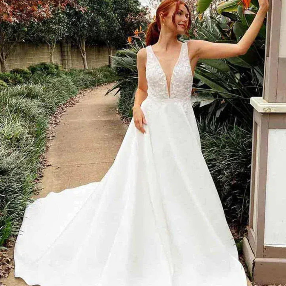 Deep-V Wedding Dresses On Sale | Luxe Redux Bridal Deep-V Wedding Dresses On Sale | Luxe Redux Bridal