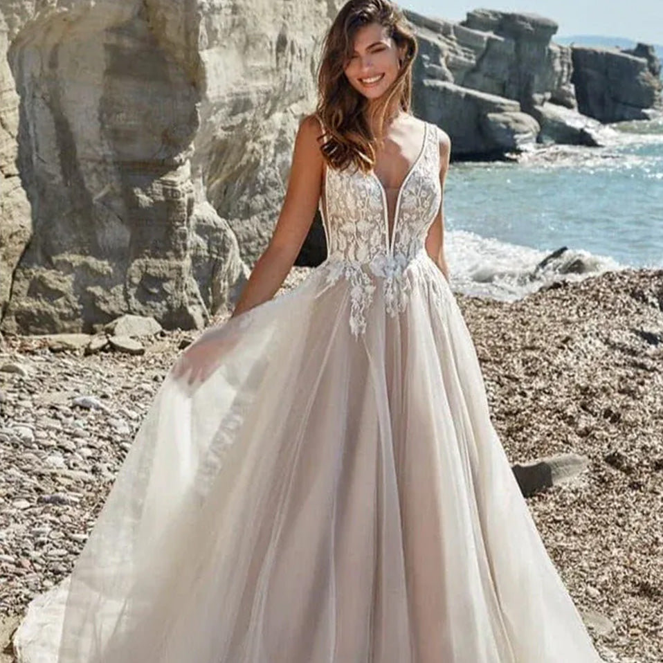 V-Neck Wedding Dresses On Sale - Luxe Redux Bridal V-Neck Wedding Dresses On Sale - Luxe Redux Bridal