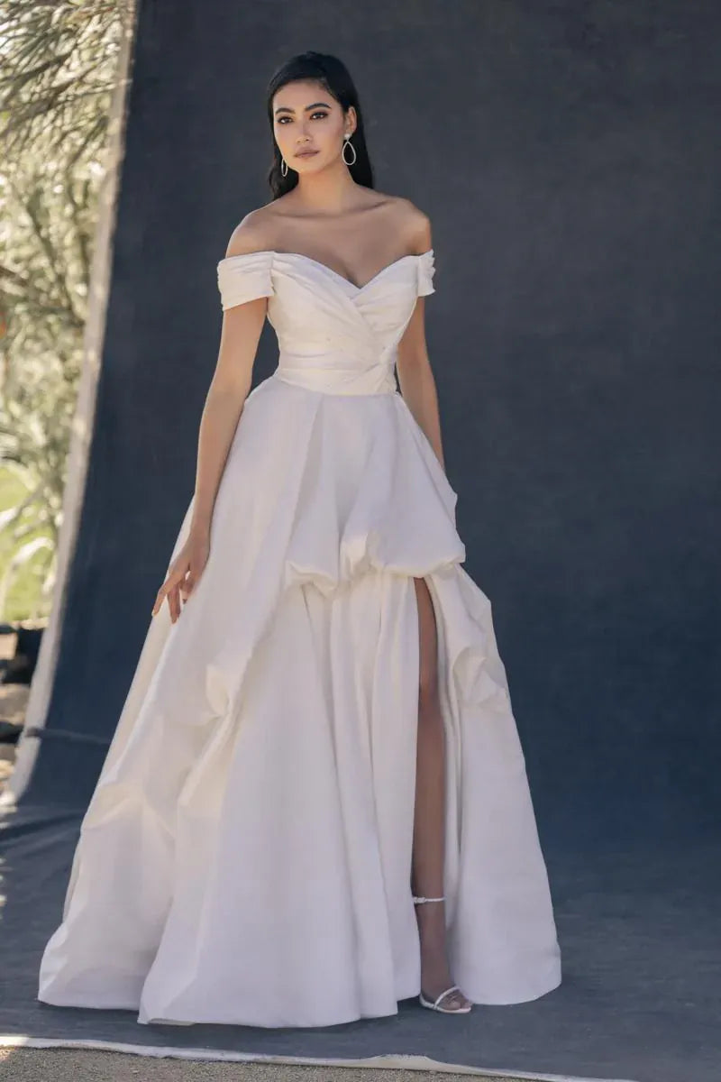 allure off the shoulder wedding dress Allure C733