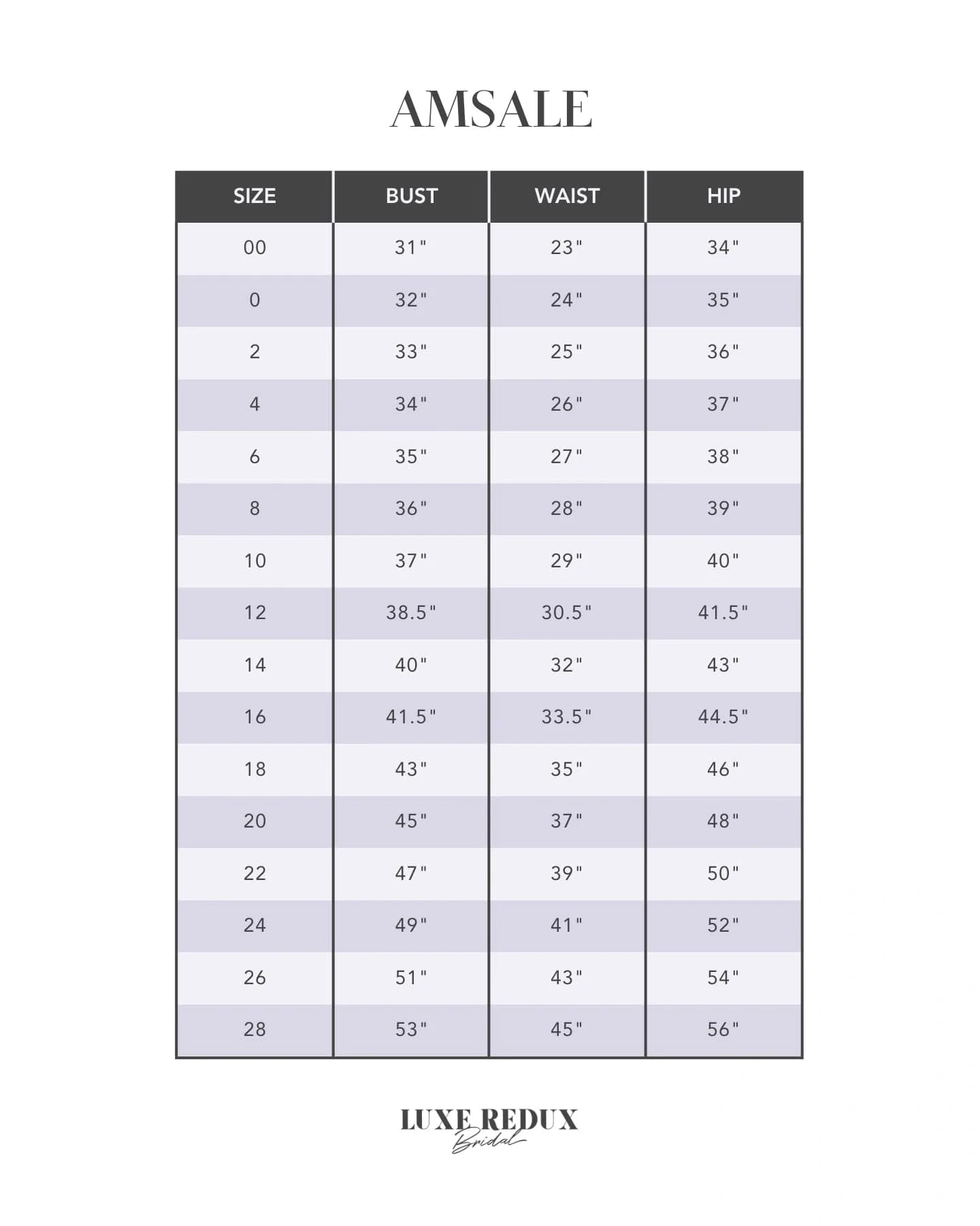 Nouvelle Amsale Desi - Size 8 Size Chart