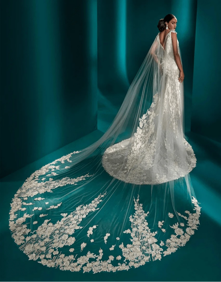 Atelier Pronovias Charlotte + Cape - Size 10