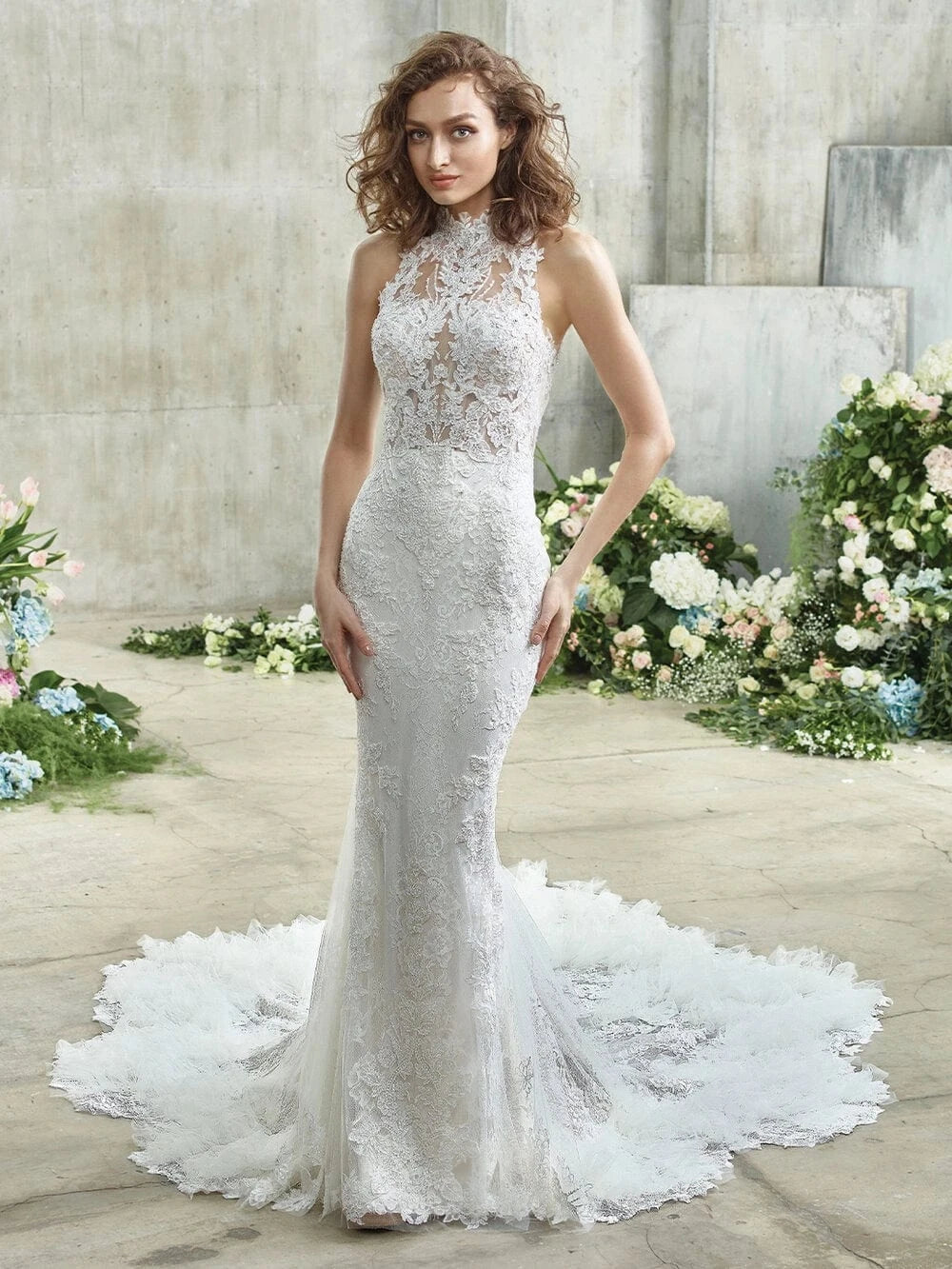 badgley mischka white lace dress Ivory Floral Lace Midi By BADGLEY MISCHKA Elilhaam