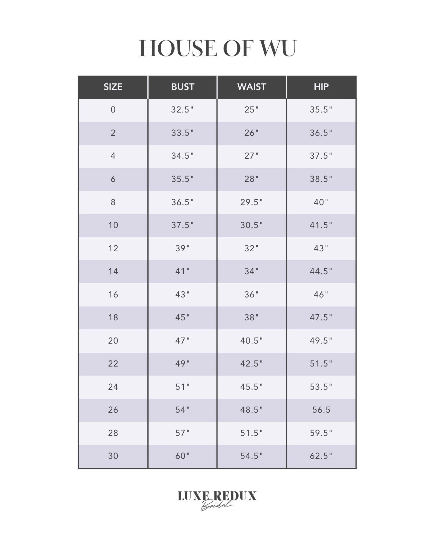 Christina Wu 22860 - Size 12 Size Chart