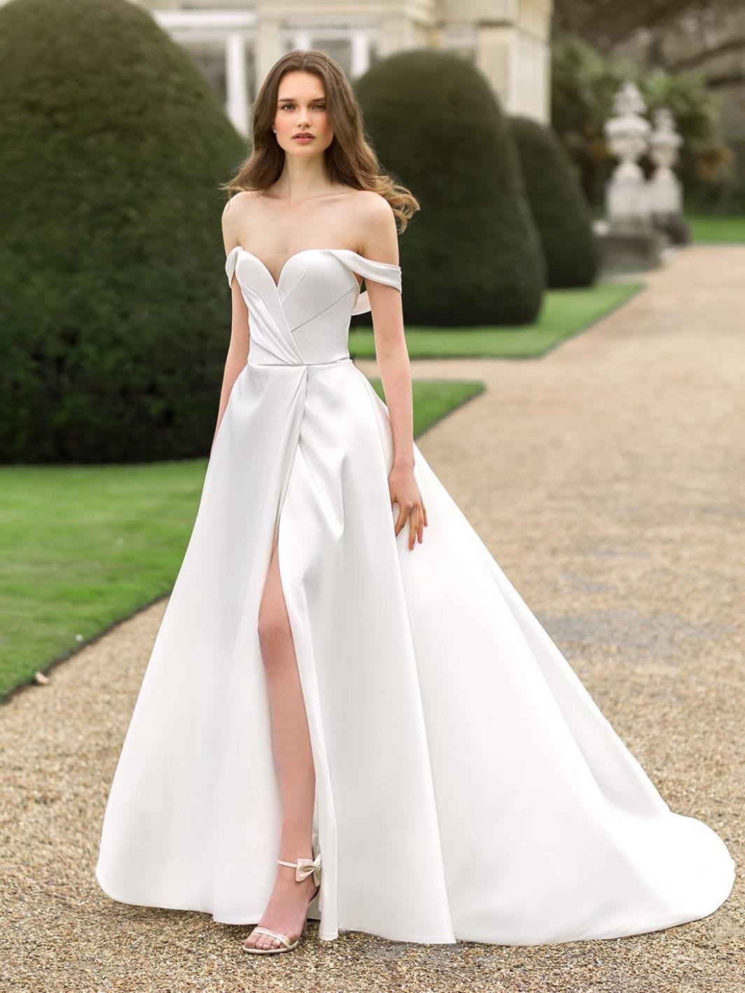 enzoani off the shoulder wedding dress Enzoani Sadie