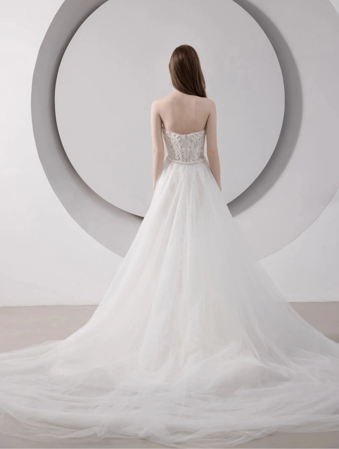 La Premiere Celeste + Overskirt - Size 10