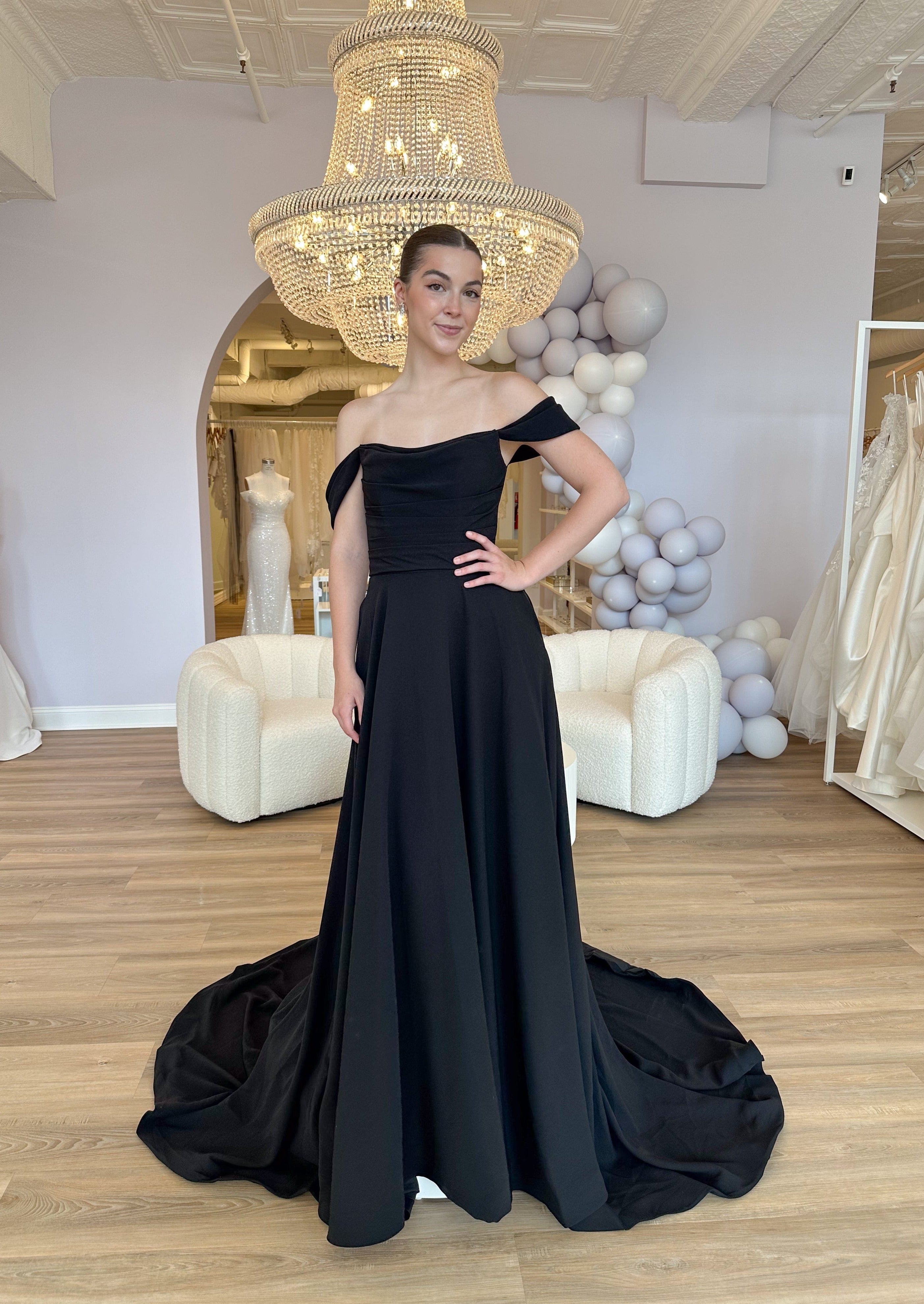 black luxe dress Embellished Sleeveless Sequin Mock Neck, Luxe Feeling Gown in Black, Size XS,