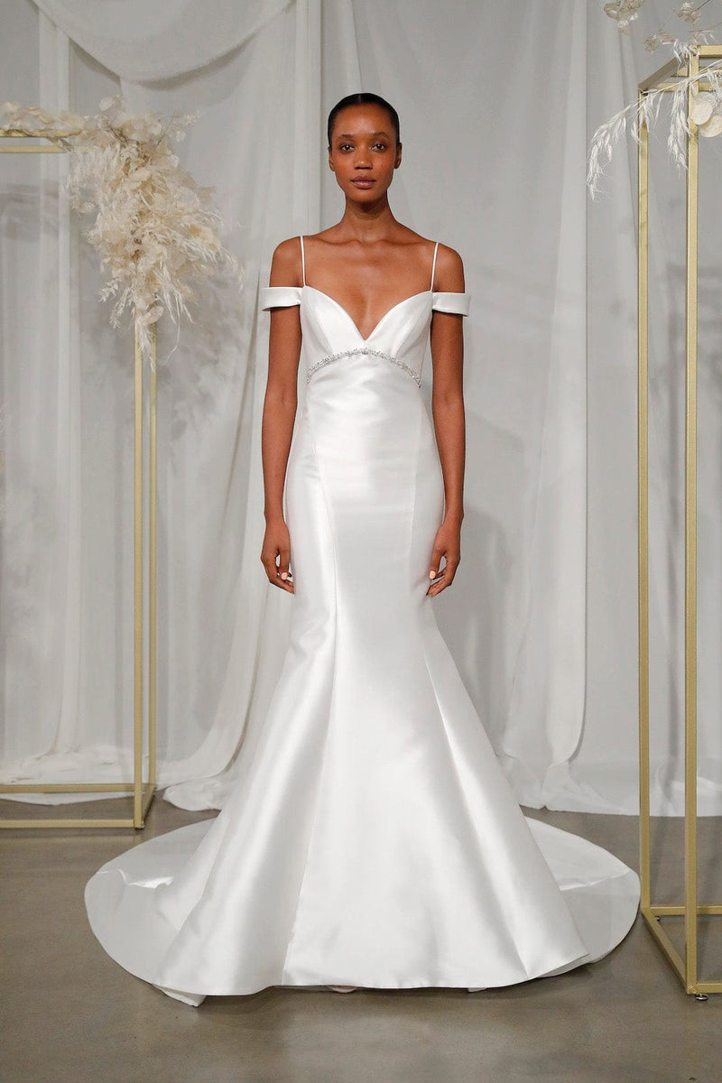 Off the Shoulder Wedding Dress Amsale