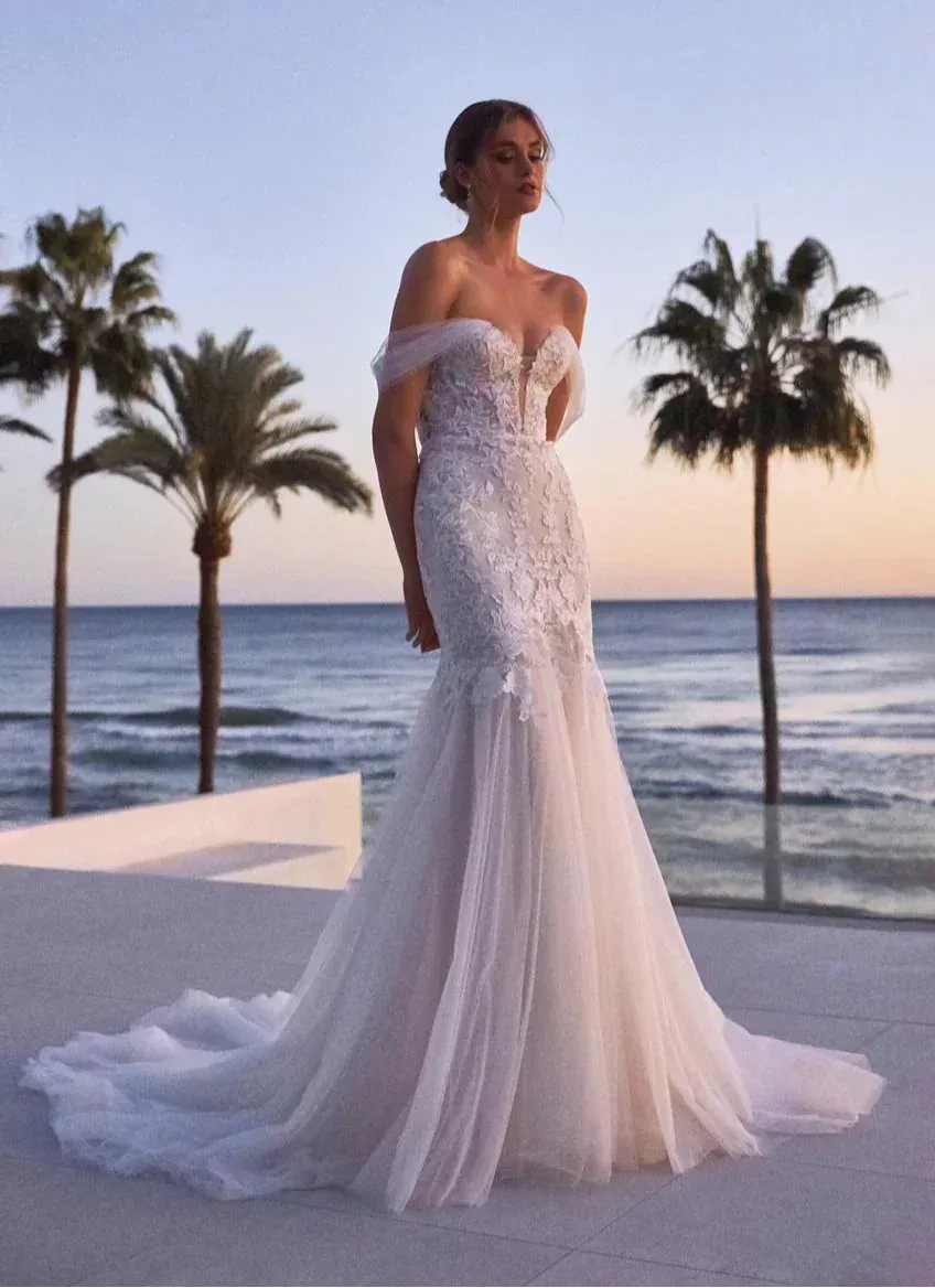 pronovias beach wedding dress Sonia