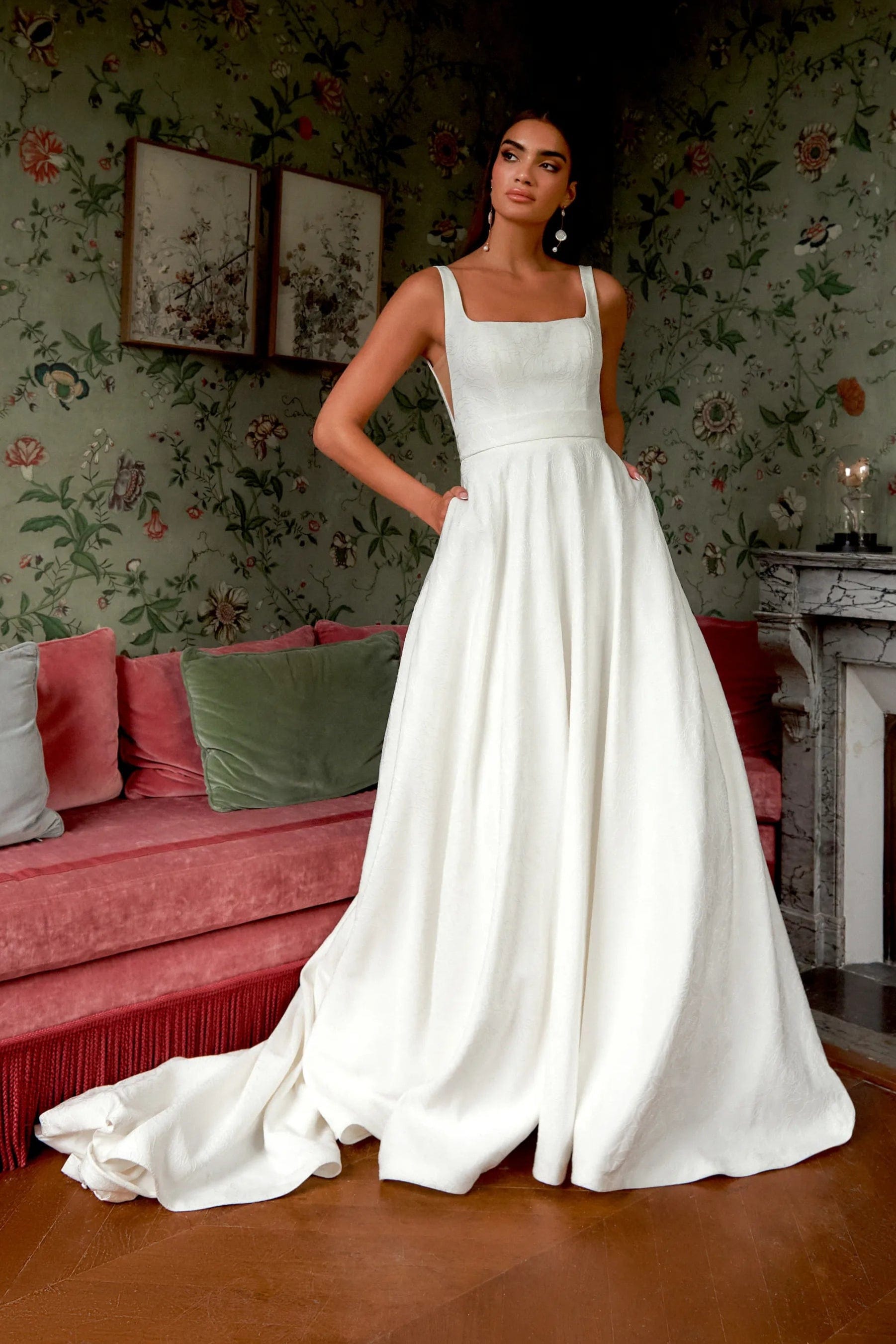ladies dresses with three quarter sleeves Terani Couture 252M5310 - Long Stretch Mikado, Lace Sheath Dress