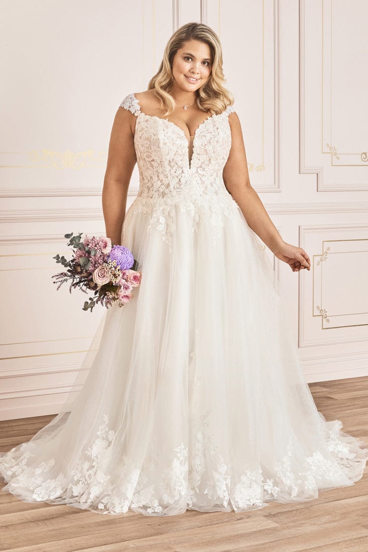 Sophia Tolli Fit And Flare Boho Wedding Dress Sophia Tolli Y12011LS Size 22  – Luxe Redux Bridal