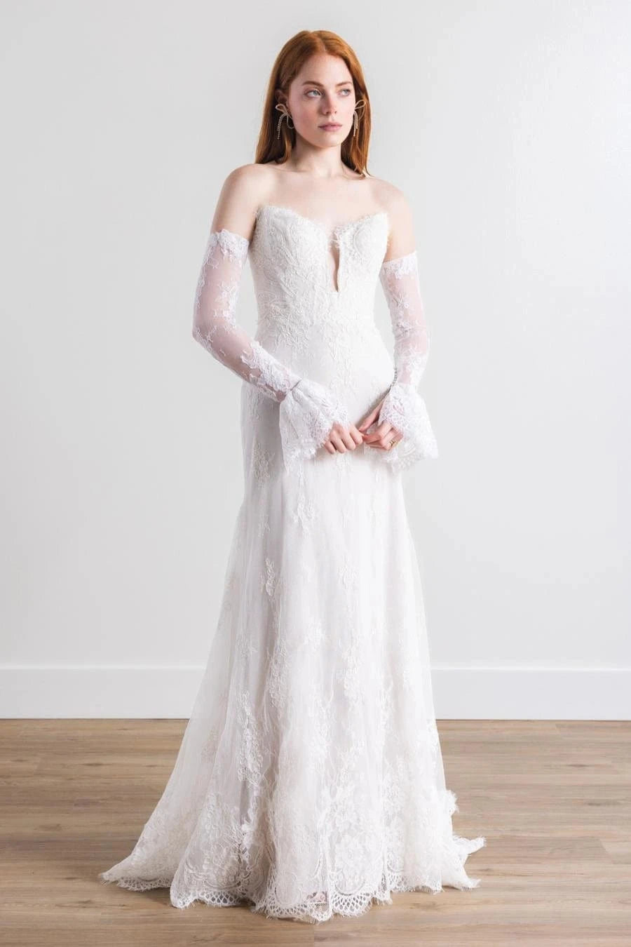 sparkly lace dress Lace Strap Wedding Dress - Princess Sparkle Glitter Wedding Dress main image 1