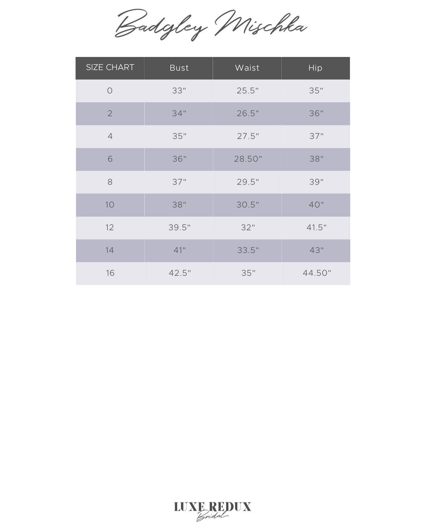 Badgley Mischka Christy - Size 12 Size Chart