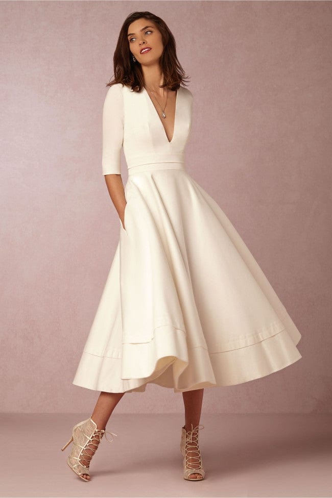 delphine manivet short wedding dress A Short Delphine Manivet Dress for an Intimate, Elegant and Fun City Wedding