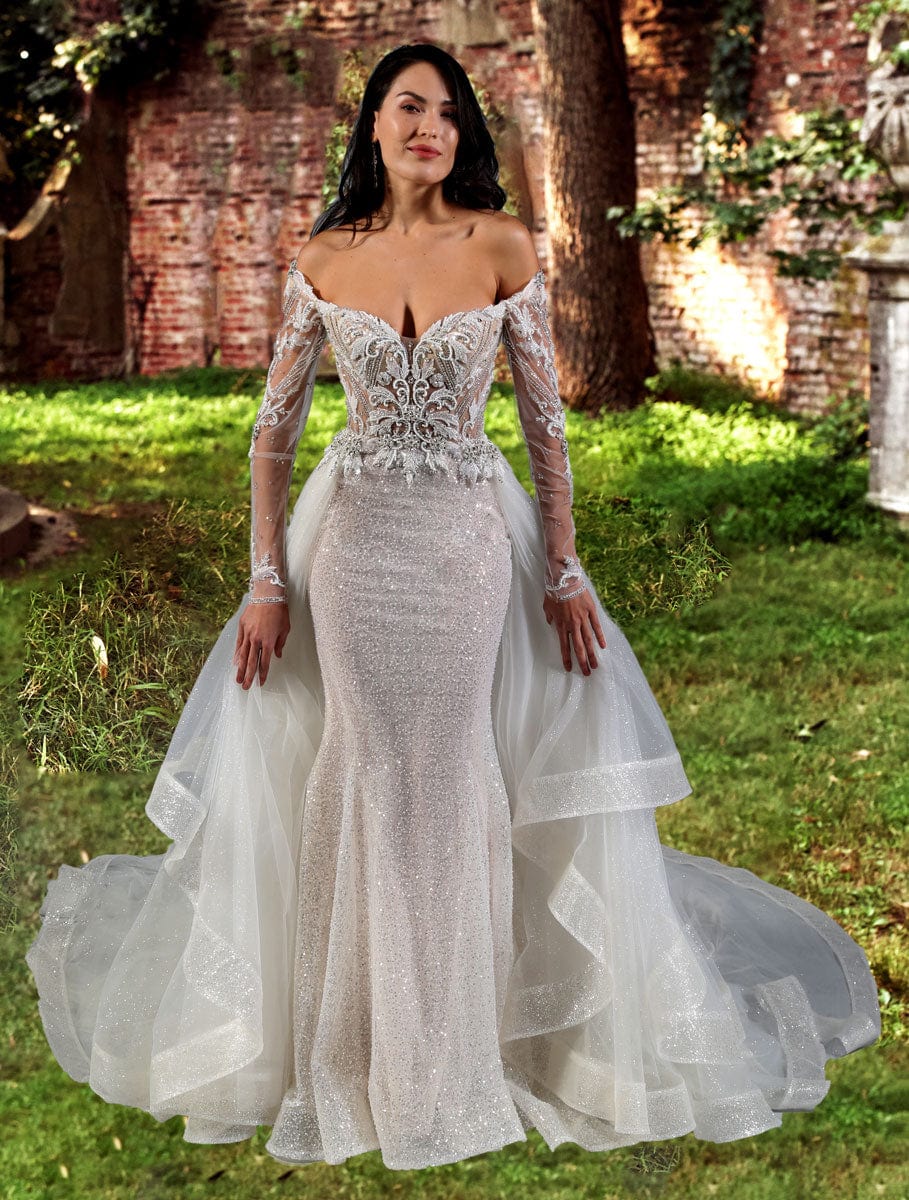 Ball Gown Eve Of Milady Long Sleeve Wedding Dress Eve Of Milady 377 Size 16  – Luxe, image size:909x1200