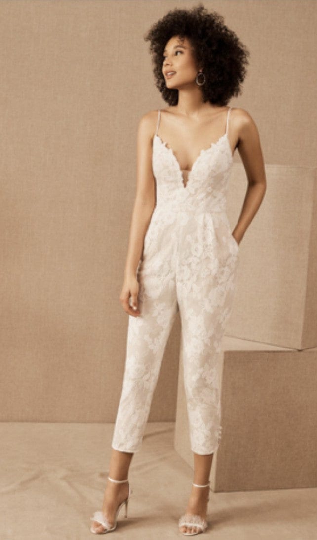 Hayley Paige Campbell Jumpsuit Size 12 Luxe Redux Bridal