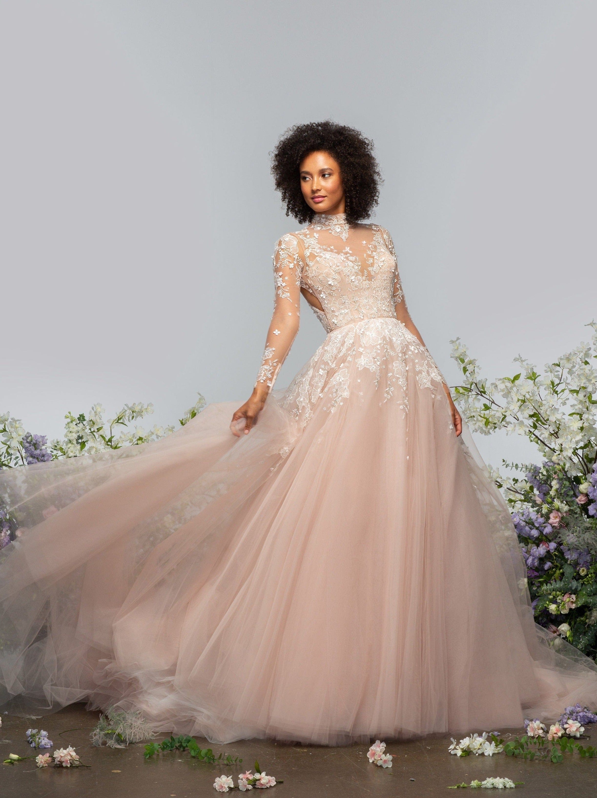 fitted lace wedding dress Hayley Paige Rarity fitted lace wedding dress Hayley Paige Rarity