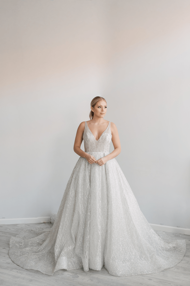 Lazaro glitter dress best sale
