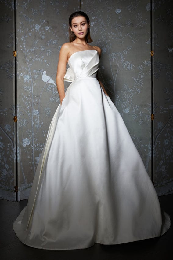 Strapless Short Wedding Dress Romona Keveza