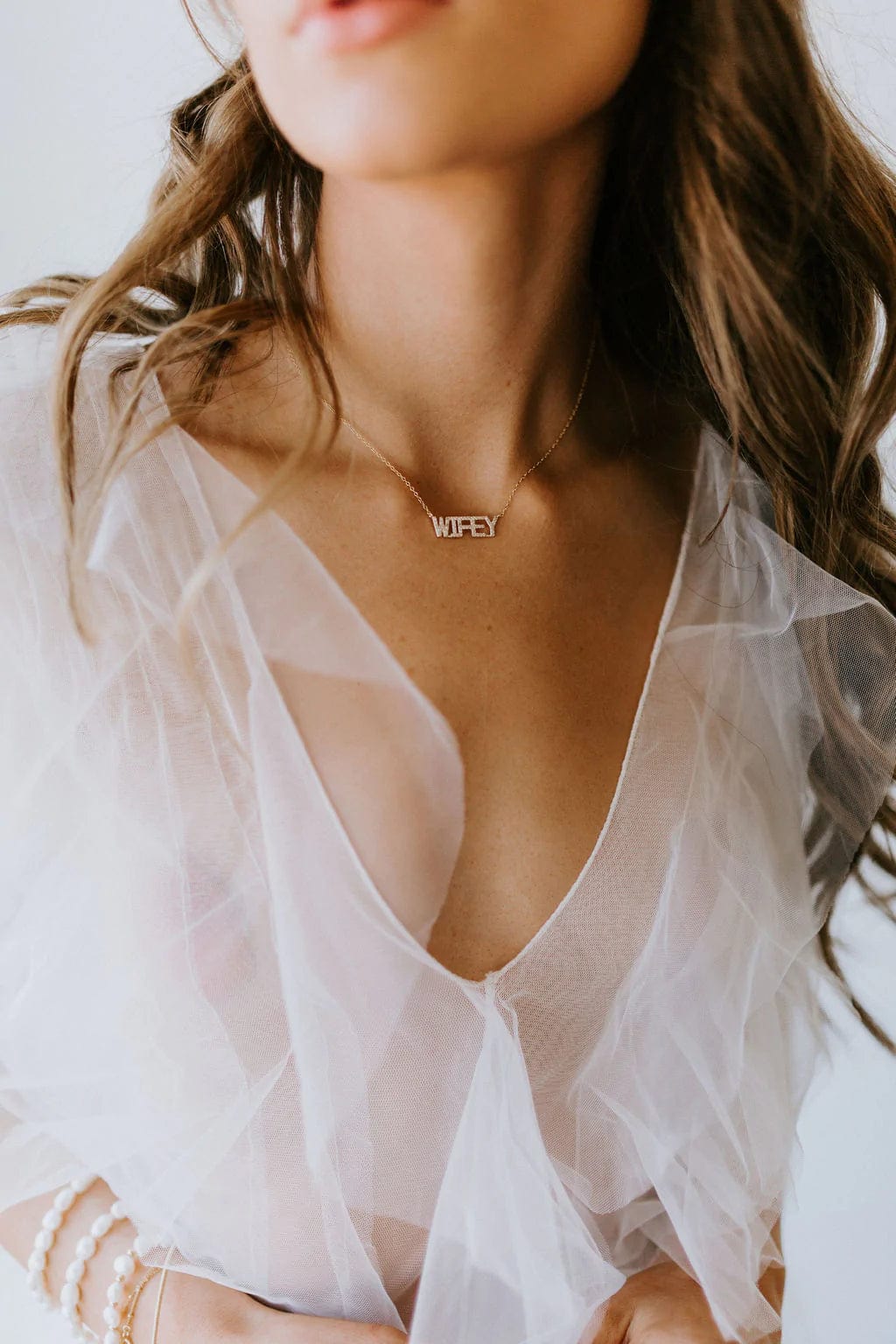 Untamed Petals Wifey Necklace