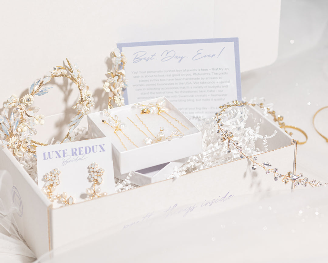 The *NEW* Accessory Luxe in a Box — Choose Bridal Accessories to Try on at Home