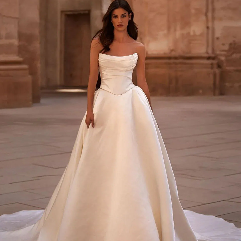 Basque and Drop Waist Wedding Dresses