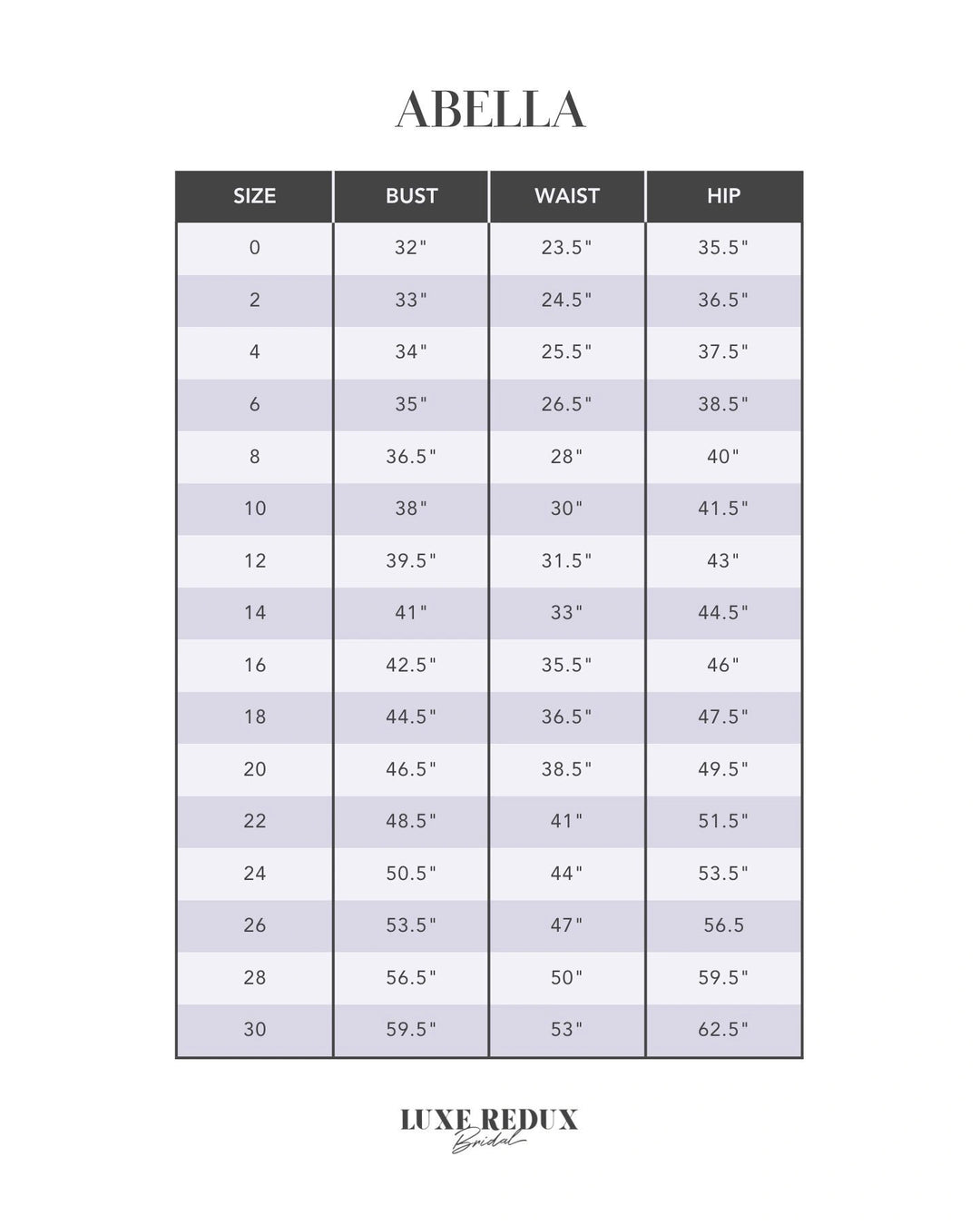 Abella Bruna - Size 14