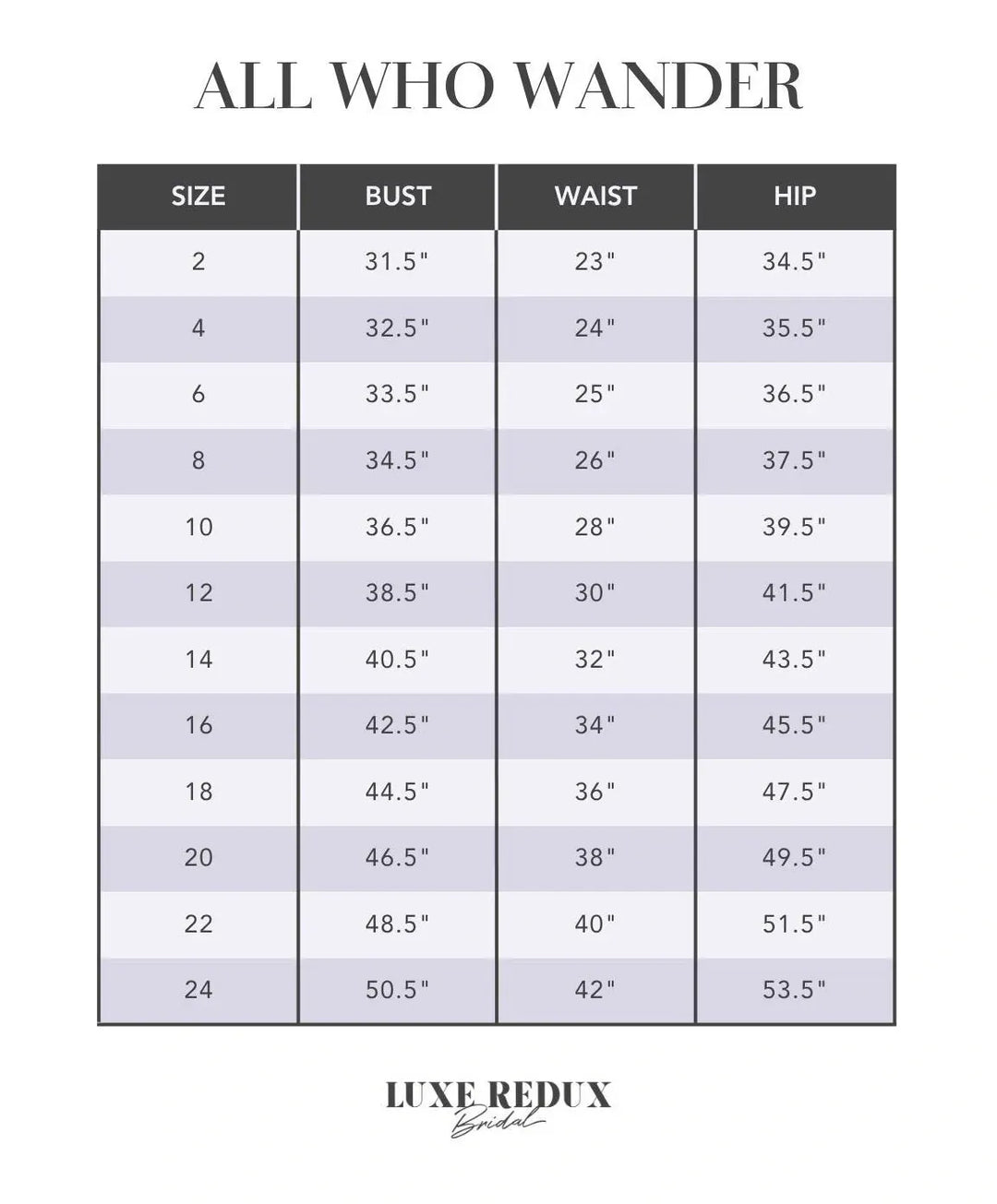 All Who Wander Sabine - Size 16