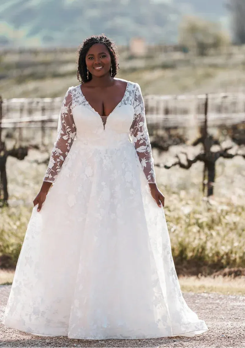 allure long sleeve wedding dress Wilderly Bride by Allure Dress F260