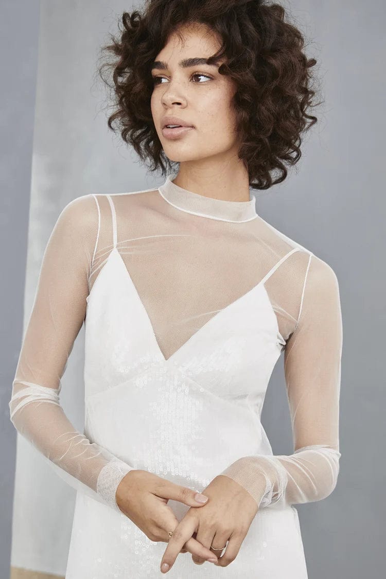 amsale long sleeve wedding dress Milena Amsale