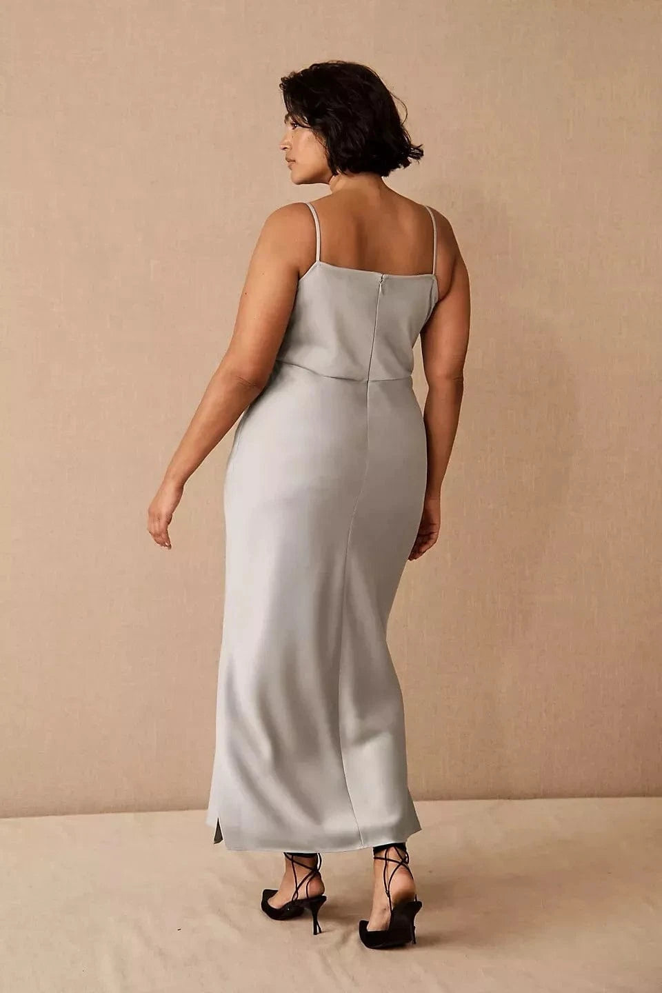 bhldn cali satin midi dress New BHLDN Cali Satin Charmeuse Midi Dress Size 26MSRP: $168