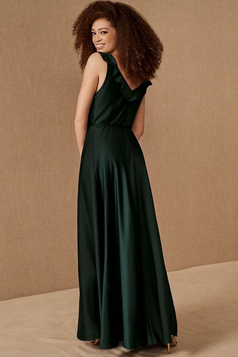 tansy satin maxi dress BHLDN Tansy 10 / Orange