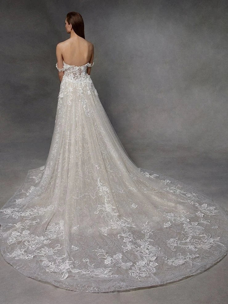 dita lace dress Badgley Mischka Dita + Overskirt