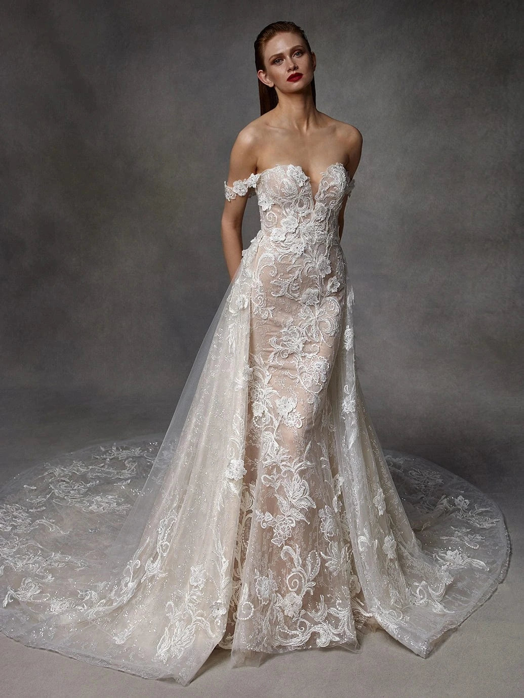 Badgley Mischka Dita + Overskirt