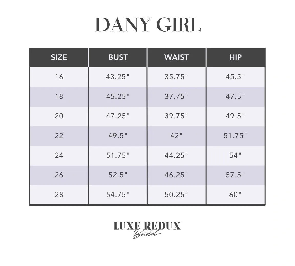Dany Girl Celeste [Custom] - Size 22 Size Chart