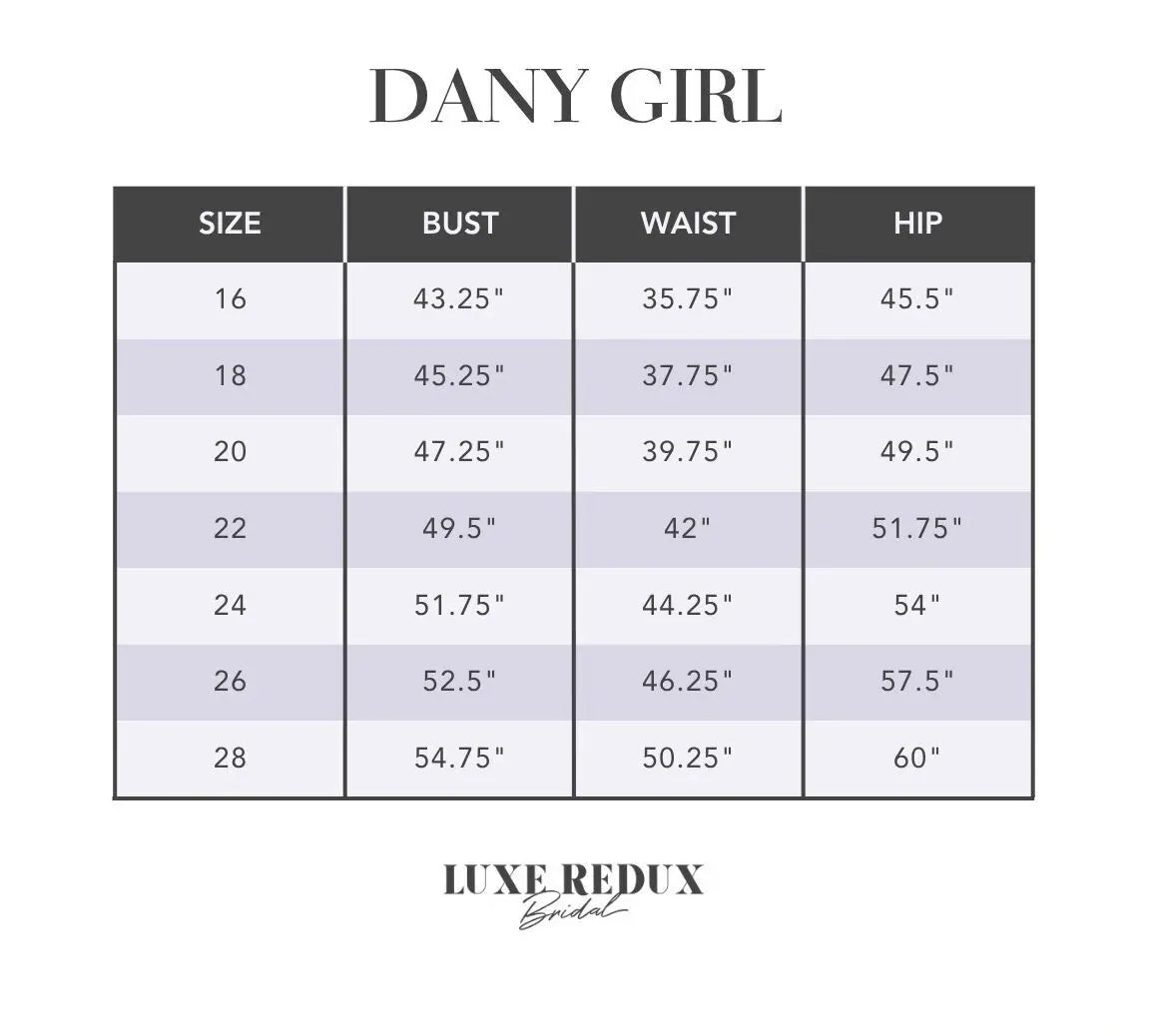Dany Girl Stella - Size 22 Size Chart