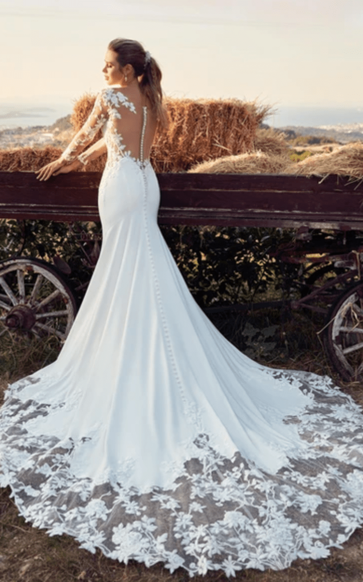 eddy k long sleeve wedding dress Reba