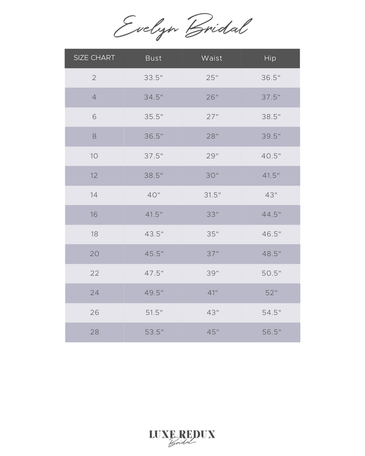 Evelyn Bridal Skye - Size 6