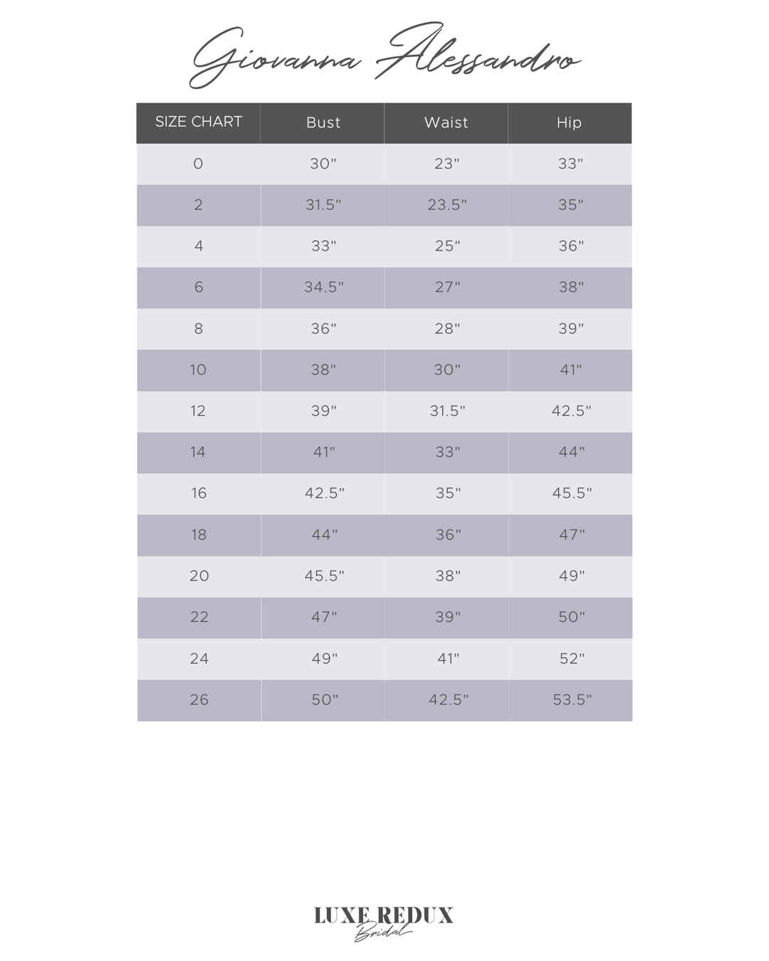 Giovanna Alessandro Amelia - Size 6