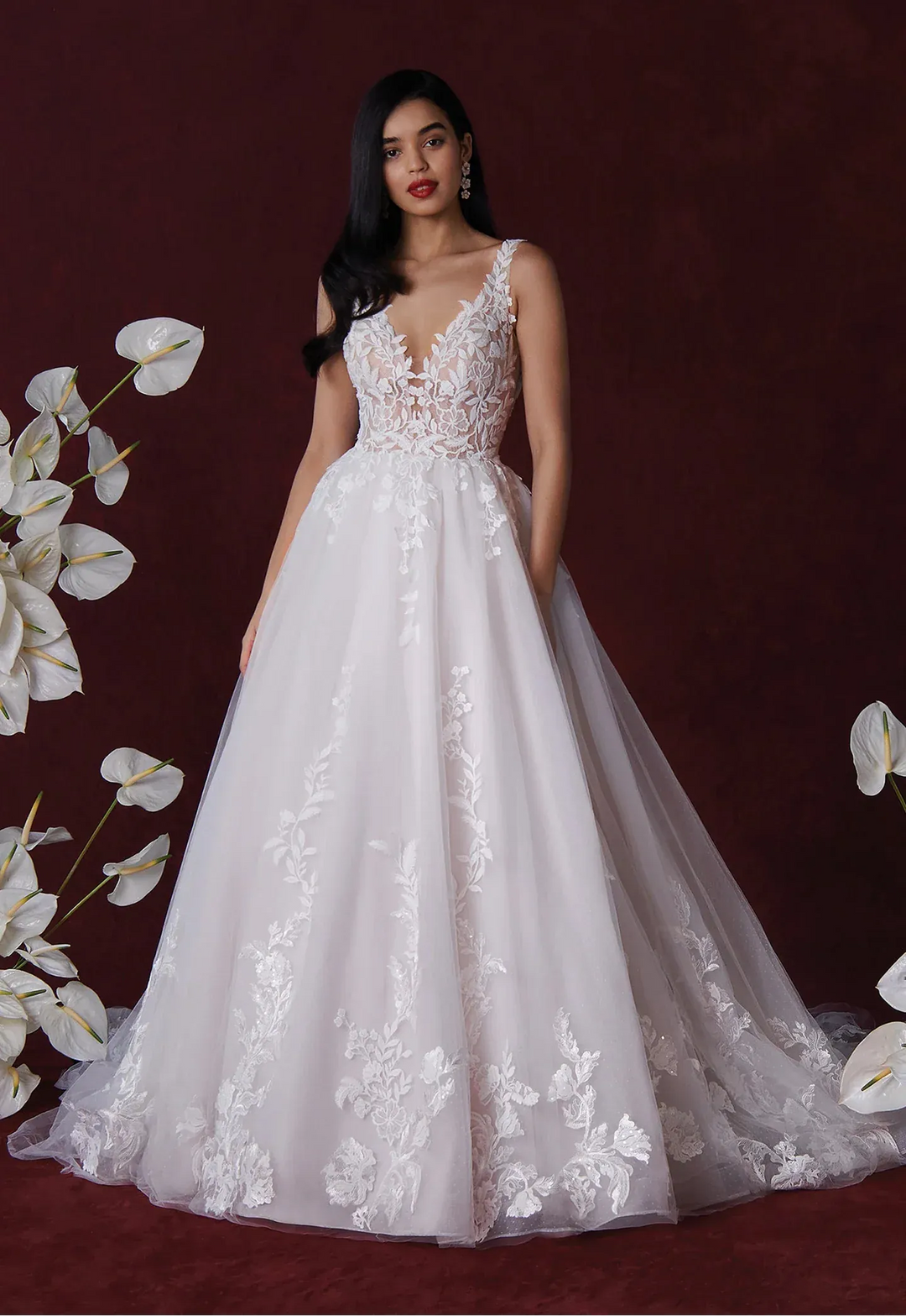 justin alexander boho wedding dresses Elegant Off-The-Shoulder A-line Wedding Dress