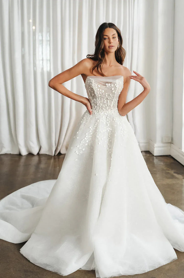 La Premiere Jade + Overskirt - Size 12