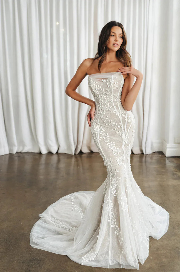 La Premiere Jade + Overskirt - Size 12