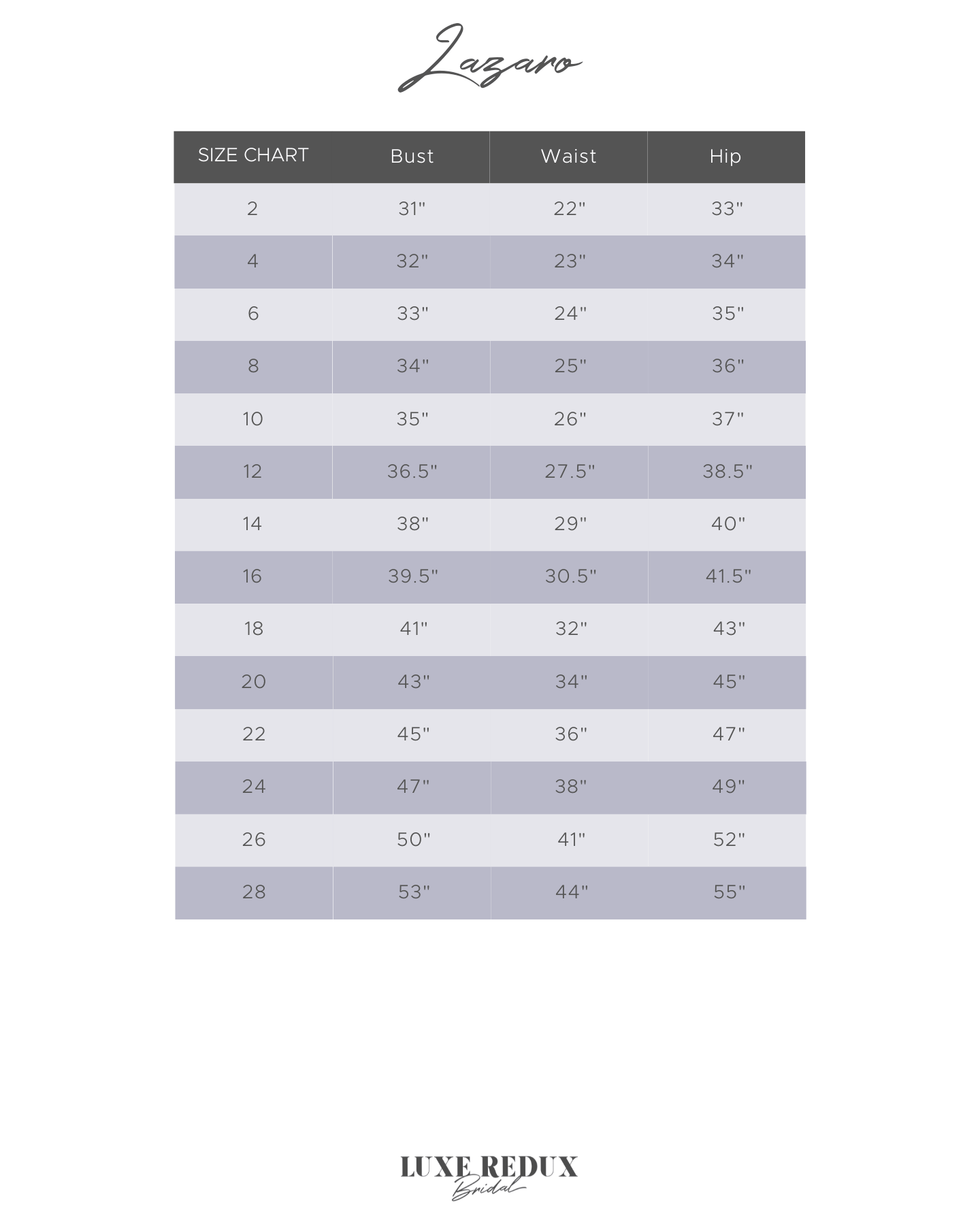 Lazaro Juno 32102 - Size 10 Size Chart