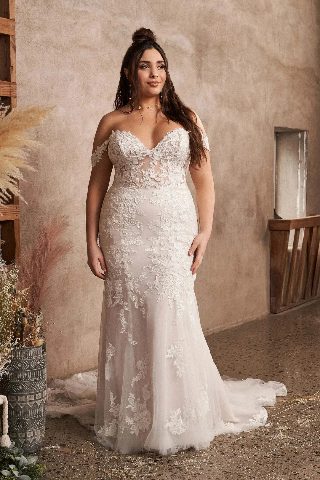 plus size elopement dress Wedding Assol With High Leg Slit Olivia Bottega Designed for modern brides Where to find plus-size midi