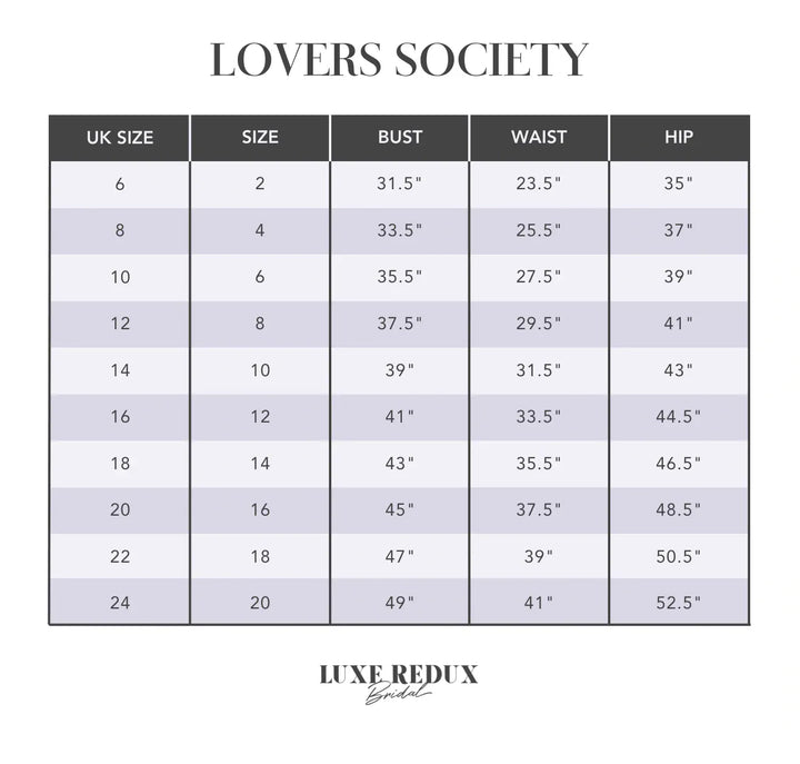 Lovers Society Faye - Size 12