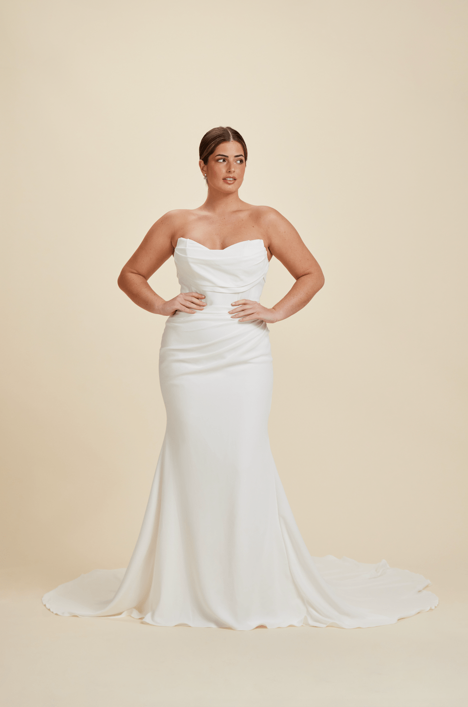 dark ivory wedding dress Lady Black Tie - Alisha Gown - Ivory - Tulle A-line Dress With Open Back