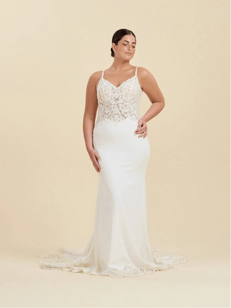 sheath wedding dress Off-Shoulder Long Sleeves Pearl Pleated Sheath Wedding Dress – Liymc