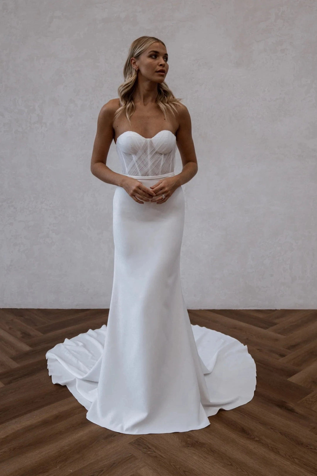 pippa wedding dress designer Elegant but Sassy Satin Ivory Wedding Dress