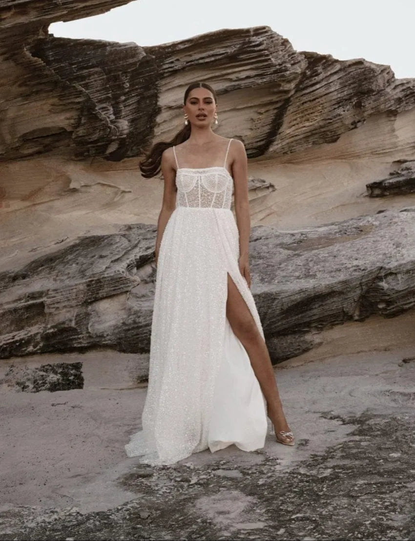 love and lace wedding dresses Sweetheart Strapless A-Line Beach Dress Ivory / US 14 Like all Dreamers Made With Love Wedding Dresses
