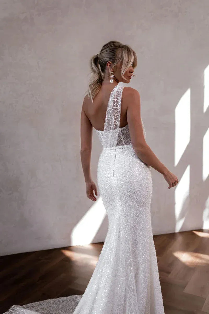 Shop One Shoulder Wedding Dresses Online - One Strap + One Sleeve Luxe Redux Bridal Shop One Shoulder Wedding Dresses Online - One Strap + One Sleeve Luxe Redux Bridal