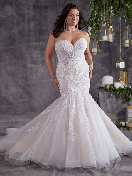 fitted lace wedding dress Maggie Sottero Danielle
